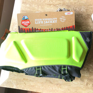 Arcadia Trail Dog Life Jacket Chin Rest Green NEW Large Dog
